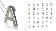 Suzy Levian Sterling Silver & Blue Sapphire Initial Pendant Necklace (Image via Nordstrom Rack)